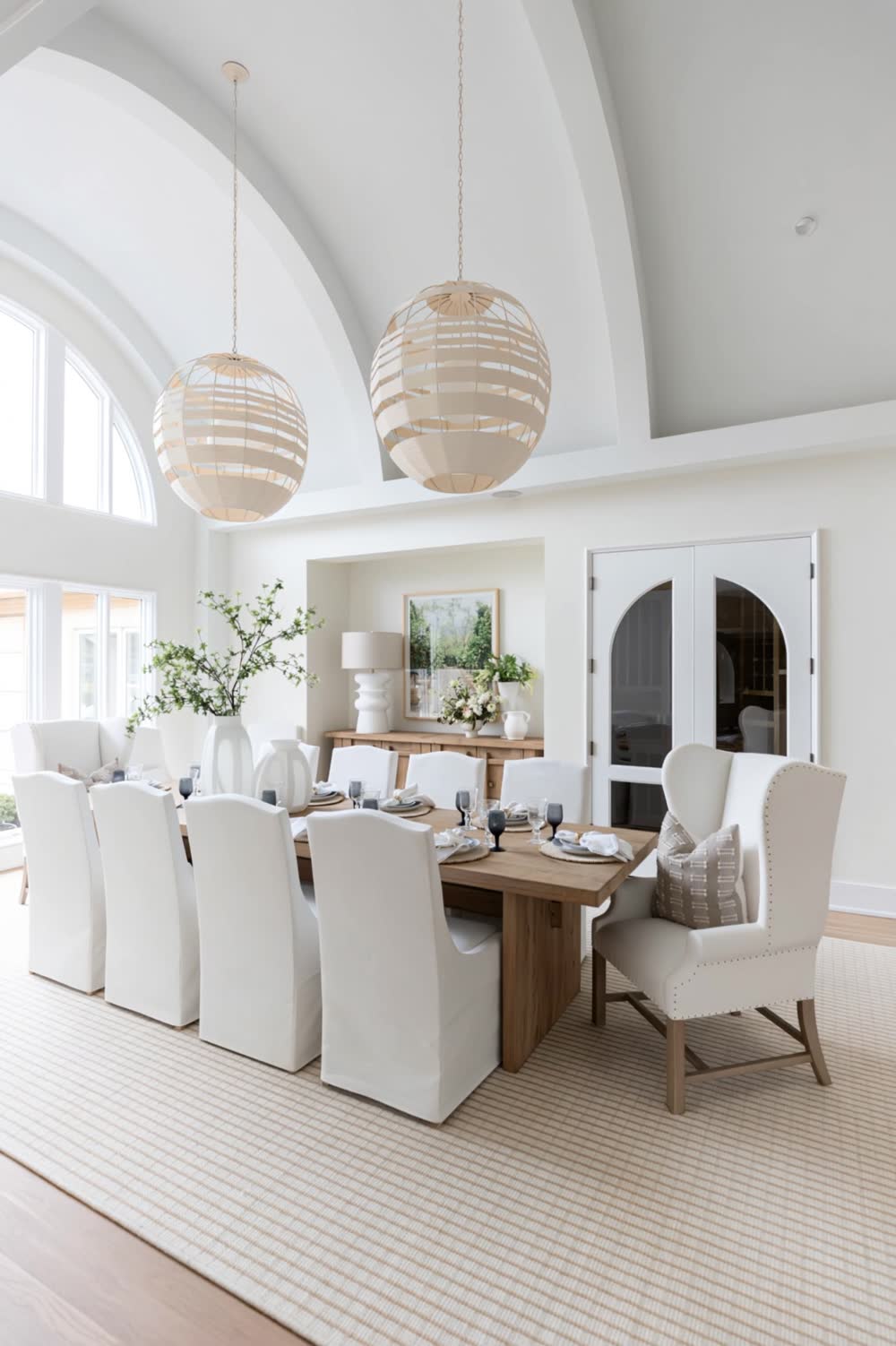 A finished, fully styled dining room by Kimberley Kay Interiors